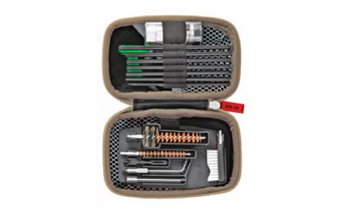 Real Avid Real Avid, Gun Boss, AR15 Cleaning Kit, Threaded Rods, T-Handle, Brushes, Cleaning Picks, 3-In-1 Bore Illuminator, Pin Punch, Safety Flag, Star Chamber Cleaning Pads, Cleaning Patches, Includes Zippered Case With Ballistic Nylon Shell AVGCKAR15