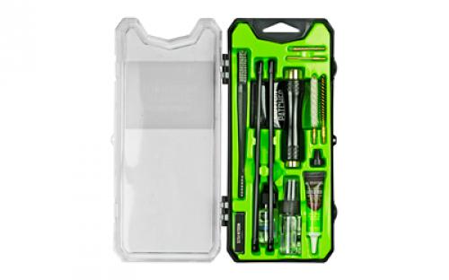 Breakthrough Clean Technologies Vision Series, Cleaning Kit, For .25 Cal/6.5MM, Includes Cleaning Rod Sections, Hard Bristle Nylon Brushes, Jags, Patch Holders, Cotton Patches, Durable Aluminum Handle And Mini Bottles of Breakthrough Military-Grade Solvent And Battle Born High-Purity Oil BT-CCC-25R