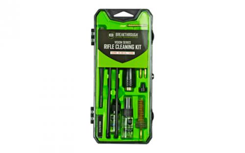 Breakthrough Clean Technologies Vision Series, Cleaning Kit, For AR10, Includes Cleaning Rod Sections, Hard Bristle Nylon Brushes, Jags, Patch Holders, Cotton Patches, Durable Aluminum Handle And Mini Bottles of Breakthrough Military-Grade Solvent And Battle Born High-Purity Oil BT-CCC-AR10