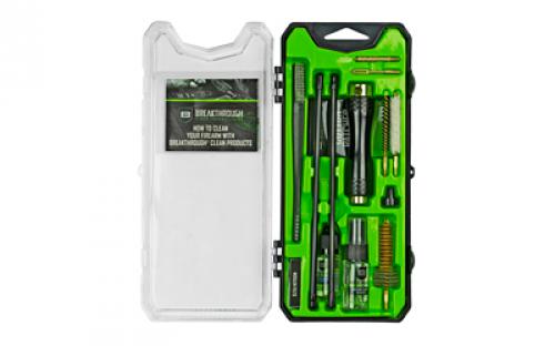 Breakthrough Clean Technologies Vision Series, Cleaning Kit, For AR10, Includes Cleaning Rod Sections, Hard Bristle Nylon Brushes, Jags, Patch Holders, Cotton Patches, Durable Aluminum Handle And Mini Bottles of Breakthrough Military-Grade Solvent And Battle Born High-Purity Oil BT-CCC-AR10