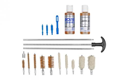 DAC Gunmaster Universal Cleaning Kit, 19 Pieces, Includes 20oz Oil and Solvent, Comes in Reusable Clamshell 38256