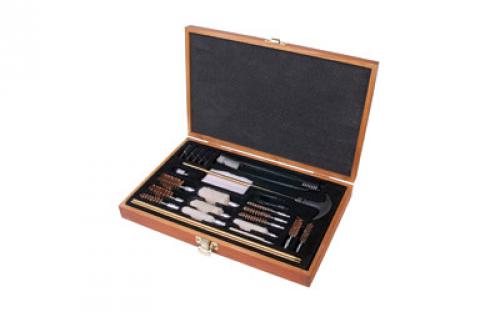 Outers Cleaning Kit, For .22 Caliber and Up, 28 Piece, Wood Box 70082