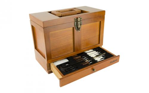 Outers Wooden Chest Cleaning Kit, For Universal Gun Cleaning, 25 Piece, Wood Box 70084