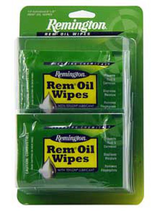 Remington Rem-Oil, 6 x 8 Wipes, Cleaner, 12/Pack 18411