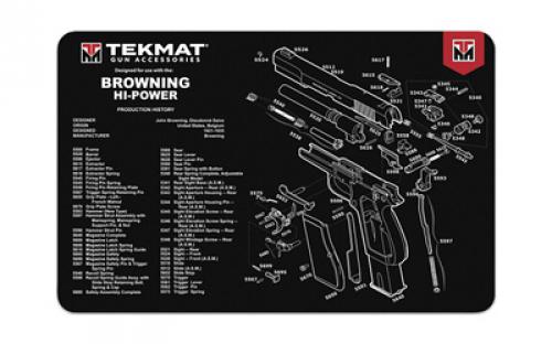 TekMat Cleaning Mat, Pistol Size, 11x17, For Browning Buck Mark, Black TEK-R17-BROWNING-BM