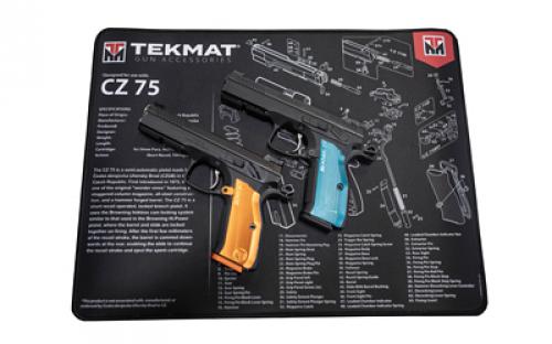 TekMat Cleaning Mat, Pistol Size, 11x17, For CZ-75, Black TEK-R17-CZ75