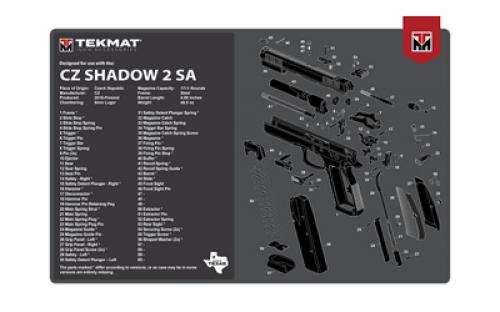 TekMat Cleaning Mat, Pistol Size, 11x17, For CZ Shadow , Black TEK-R17-CZSHDW2