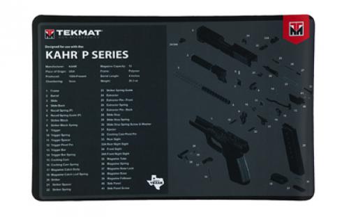 TekMat Cleaning Mat, Pistol Size, 11x17, For Kahr P Series, Black TEK-R17-KAHR-P-SRS