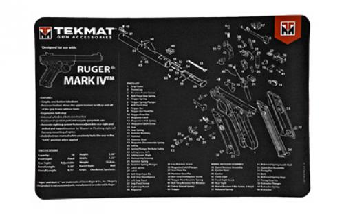 TekMat Ruger Mark IV Pistol Mat, 11x17, Black, Includes Small Microfiber TekTowel, Packed In Tube TEK-R17-RUGERMK4