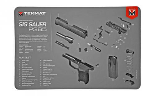 TekMat Sig P365 Pistol Mat, 11x17, Black, Includes Small Microfiber TekTowel, Packed in Tube TEK-R17-SIGP365