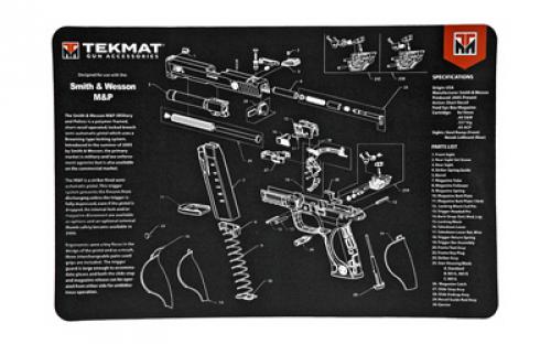 TekMat S&W M&P Pistol Mat, 11x17, Black, Includes Small Microfiber TekTowel, Packed In Tube TEK-R17-SW-MP