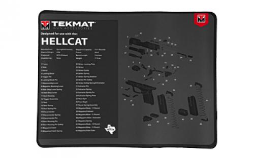 TekMat Ultra Mat, Springfield Hellcat, Cleaning Mat, Thermoplastic Surface Protects Gun From Scratching, 1/4 Thick, 15X20, Tube Packaging, Black TEK-R20-HELLCAT