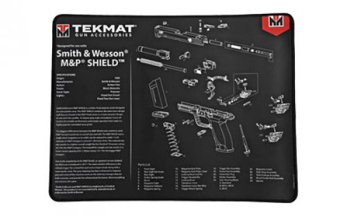 TekMat S&W M&P SHIELD Ultra Premium Gun Cleaning Mat, 15x20, Includes Small Microfiber TekTowel, Packed In Tube TEK-R20-SW-MP-SHIELD