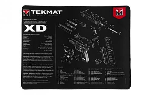 TekMat Ultra Mat, Springfield XD, Cleaning Mat, Thermoplastic Surface Protects Gun From Scratching, 1/4 Thick, 15X20, Tube Packaging, Black TEK-R20-XD