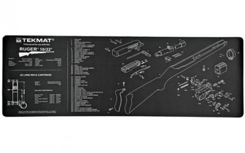 TekMat Ruger 10/22 Rifle Mat, 12x36, Black, Includes Small Microfiber TekTowel, Packed In Tube TEK-R36-1022