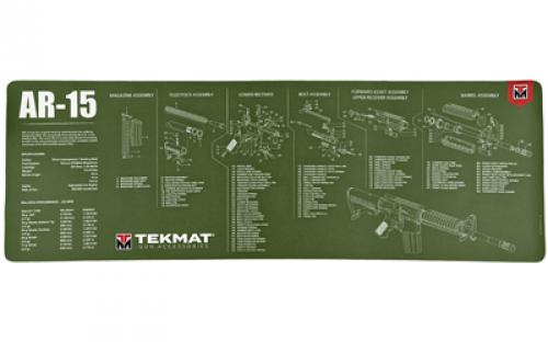 TekMat Long Gun, AR-15, Cleaning Mat, Thermoplastic Surface Protects Gun From Scratching, 1/8 Thick, 12x36, Tube Packaging, OD Green TEK-R36-AR15-OD