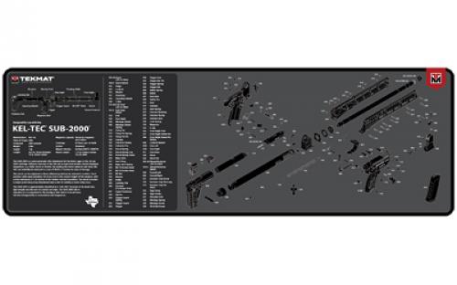 TekMat Cleaning Mat, Pistol Size, 12x36, For Kel-Tec Sub 2000, Black TEK-R36-KEL-SUB2000