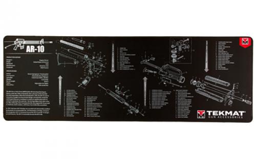 TekMat Ultra Mat, AR-10, Cleaning Mat, Thermoplastic Surface Protects Gun From Scratching, 1/4 Thick, 15x44, Tube Packaging, Black TEK-R44-AR10