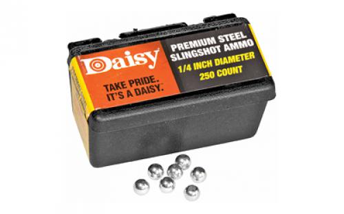 Daisy Powerline Steel Slingshot Ammo, 1/4 Steel Shot, 250 Per Box 988114-446