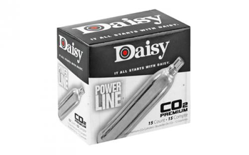 Daisy 7015 Powerline CO2 Cylinders, 12 Grams, 15 Per Box 997015-611