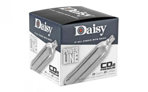 Daisy 7025 Powerline CO2 Cylinders, 12 Grams, 25 Per Box 997025-604