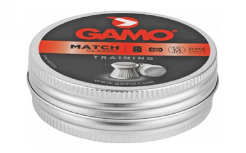 Gamo Match, Pellets, 177PEL, Flat Nose, Tin, 250/Pack 6320024BT54