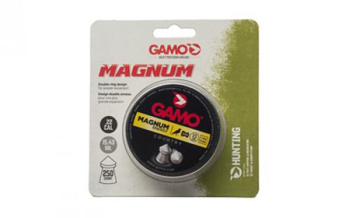 Gamo Gamo Magnum, Spire Point Double Ring, .22 Pellet,  Pointed Nose, Tin, 250 Count 6320225BL54