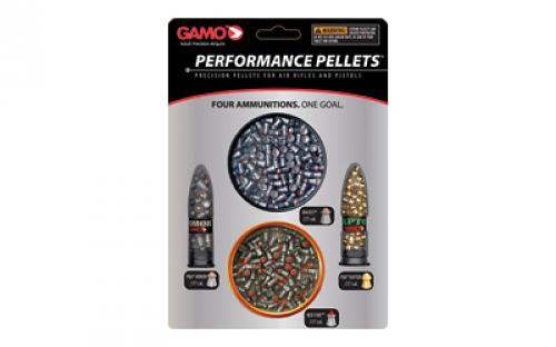 Gamo Combo Pack, Performance Pellets, .177 Pellets (Rocket, Red Fire, PBA Armor, PBA Raptor), Blister Card, 400/Pack 632092854