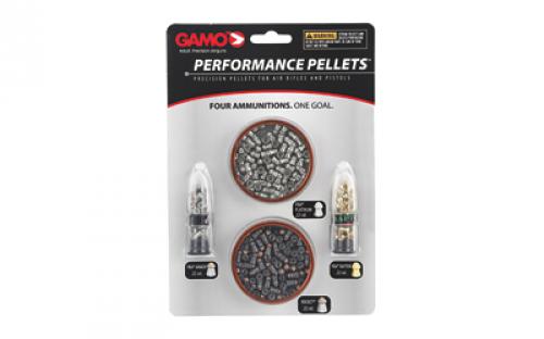 Gamo Combo Pack, Precision Pellets, .22 Pellets, (Rocket, PBA Platinum, PBA Armor, PBA Raptor), Blister Card, 225/Pack 63209285554