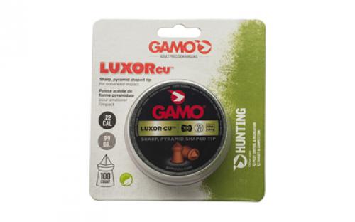 Gamo Luxor Cu Sharp Pyramid, Pellets, .22 Pellet, Sharp Nose, Tin, 100 Count 632282154