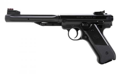 Umarex Ruger MKIV, Single Shot Air Pistol, 177 BB, 5.3 Barrel, 360 Feet Per Second, Matte Finish, Black, Polymer Grips 2244245