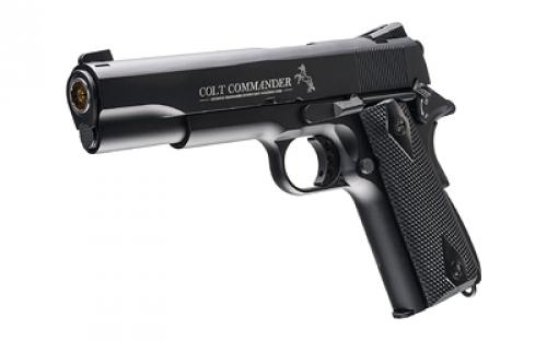 Umarex Colt Commander, 177 BB, 4.5" Barrel, Black Finish, Steel Frame, BLOWBACK Action, Drop-Free Mag, 19Rd, 325 Feet Per Second 2254028