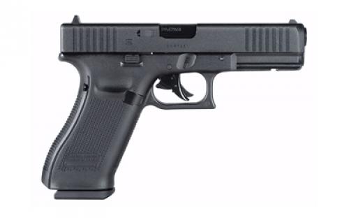 Umarex Glock 17, Semi-Automatic CO2 Air Pistol, 177 BB, 4.5" Barrel, 350 Feet Per Second, Matte Finish, Black, 20 Rounds 2255214