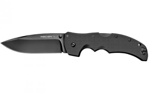 Cold Steel Recon 1, Folding Knife, S35VN with DLC Coating, Plain Edge, Spear Point, 4 Blade CS-27BS