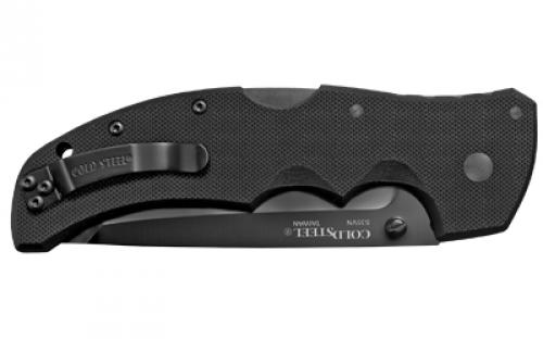 Cold Steel Recon 1, Folding Knife, Black, Plain Edge, Tanto, 4" Blade, DLC Finish, S35VN, Black Handle CS-27BT