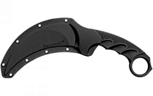 Cold Steel Steel Tiger, Fixed Blade Knife, Silver, Plain Edge, Karambit, 4.75" Blade, Stonewashed Finish, AUS8A Stainless, Black Handle, Includes Secure-Ex Sheath CS-49KST