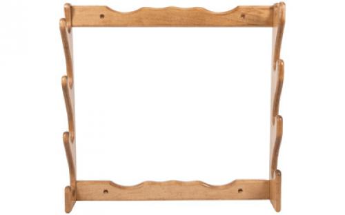 Allen Four Gun Wooden Wall Rack, Solid Wood Construction, 24.5X24.5x4.25, Natural Finish 18550