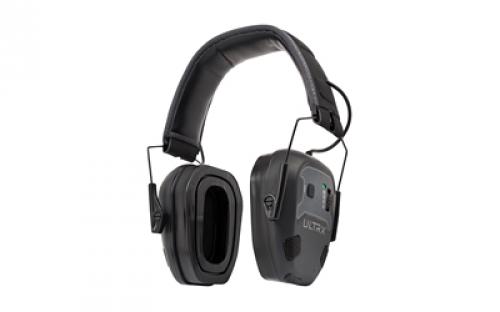 Allen ULTRX Bionic Fuse E-Muff, Electronic Earmuff, NRR 22dB, Bluetooth 5.3, Rechargeable, Rubberized Protective Coating, Midnight Gray 4109