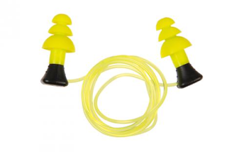 Allen ULTRX Tethered Silicone Ear Plugs, NRR 26dB, Yellow, 3 Pairs 4118