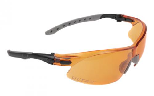 Allen ULTRX Keen Safety Glasses, Anti-fog/Anti-scratch, Black/Amber Frame, Amber Lens 4141