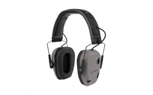 Allen ULTRX Bionic E-Muff, Electronic Earmuff, NRR 22dB, Rubberized Protective Coating, Cement Gray 4143