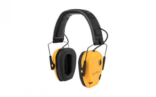 Allen ULTRX Bionic E-Muff, Electronic Earmuff, NRR 22dB, Rubberized Protective Coating, Interstate Yellow 4149