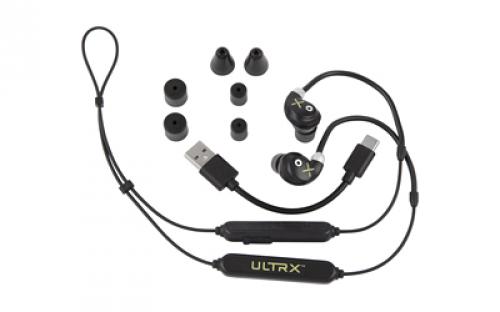 Allen ULTRX E-Bud Neckband, Electronic Ear Plug, NRR 19-30 dB, Bluetooth 5.3, Rechargeable, Black 4159