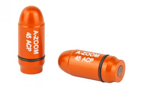 A-Zoom Strikercaps, Snap Caps, Orange, 45 ACP, 2/Pk 17104