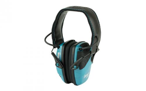 Howard Leight Impact Sport, Electronic Earmuff, Folding, Teal R-02521