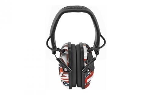 Howard Leight Impact Sport, Electronic Earmuff, Folding, One Nation One Flag Finish R-02530