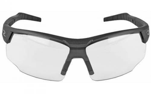 Radians Skybow Glasses, Ballistic Rated, Flexible Temple Tips, Rubberized Nosepiece, Single Lens, Grey/Clear SB0110CS