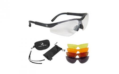 Radians T-85, Glasses, Black Frame, Clear, Copper, Amber, Orange, Green Mirror, Case/Cloth Bag/Neck Cord T85RC