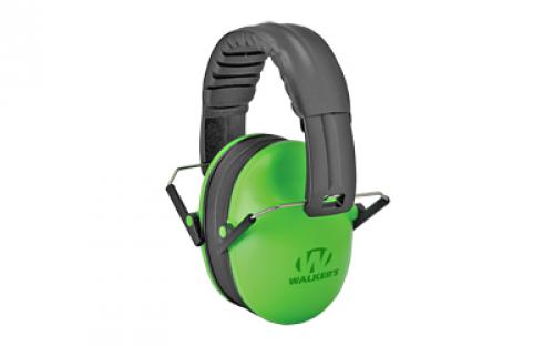 Walker's Passive, Ultra Compact Hearing Protection, Earmuff, Lime Green GWP-FKDM-LG