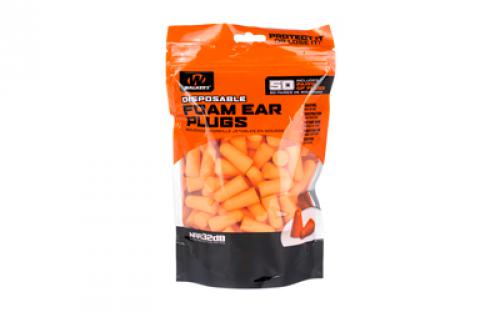 Walker's Ear Plug, Foam, Orange, 50 Pairs Per Bag GWP-FP50-BAG